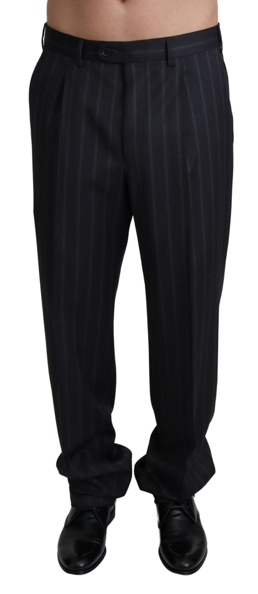 Dolce &amp; Gabbana Gray Wool Blend Formal Trousers Pants
