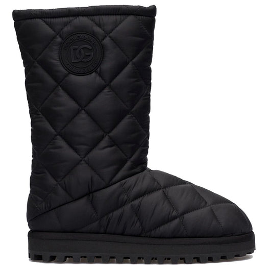 Dolce &amp; Gabbana Black Nylon Boot