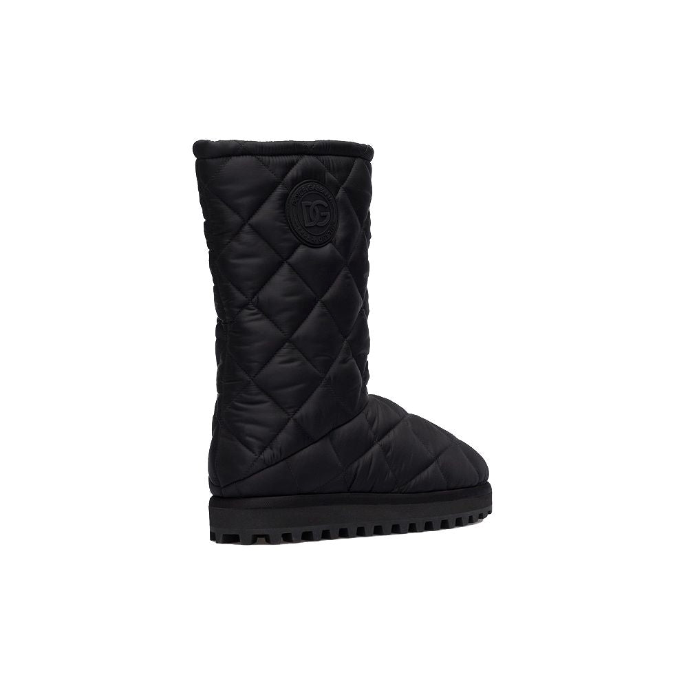 Dolce &amp; Gabbana Black Nylon Boot