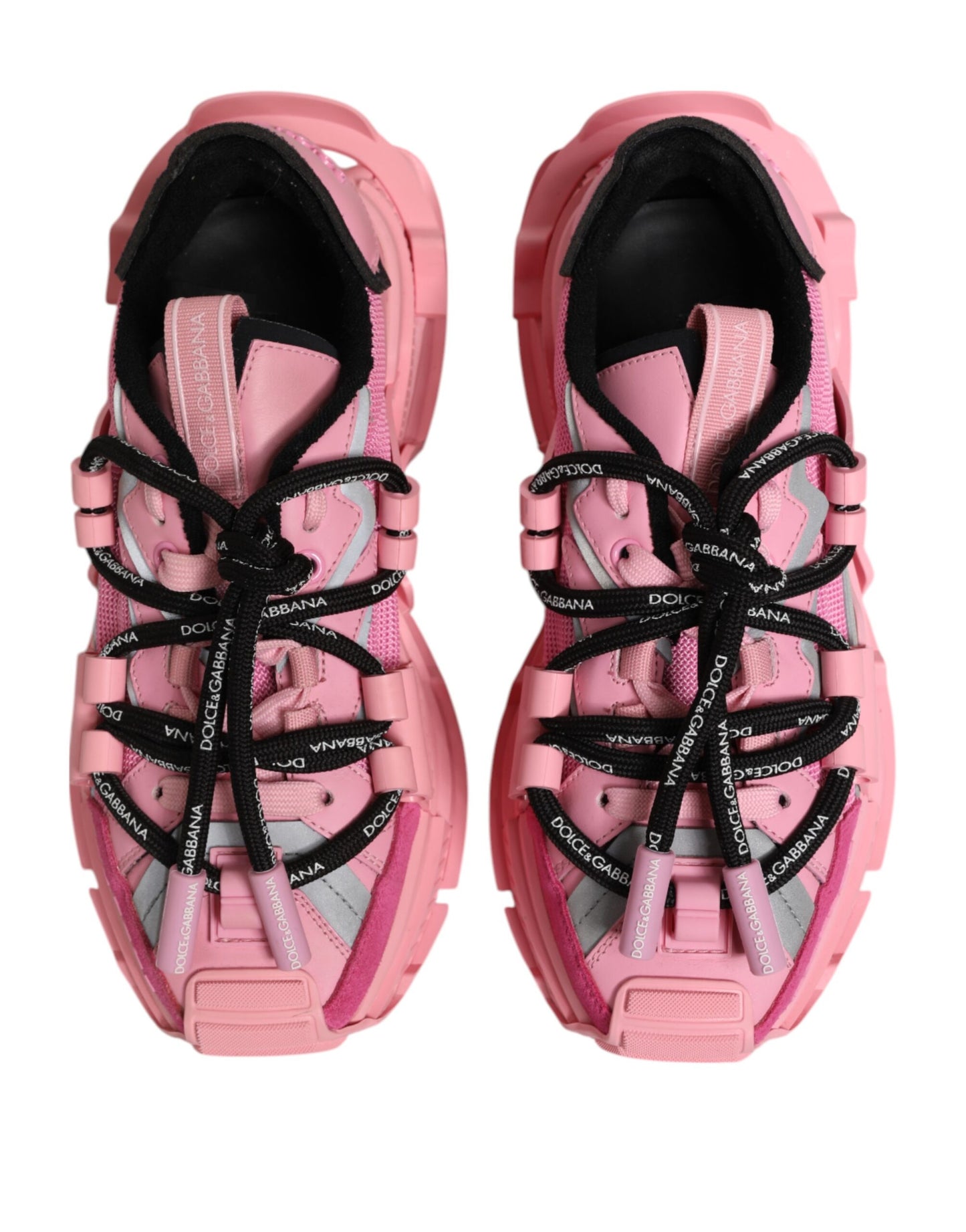 Dolce &amp; Gabbana Pink Low Top Space Women Sneakers Shoes