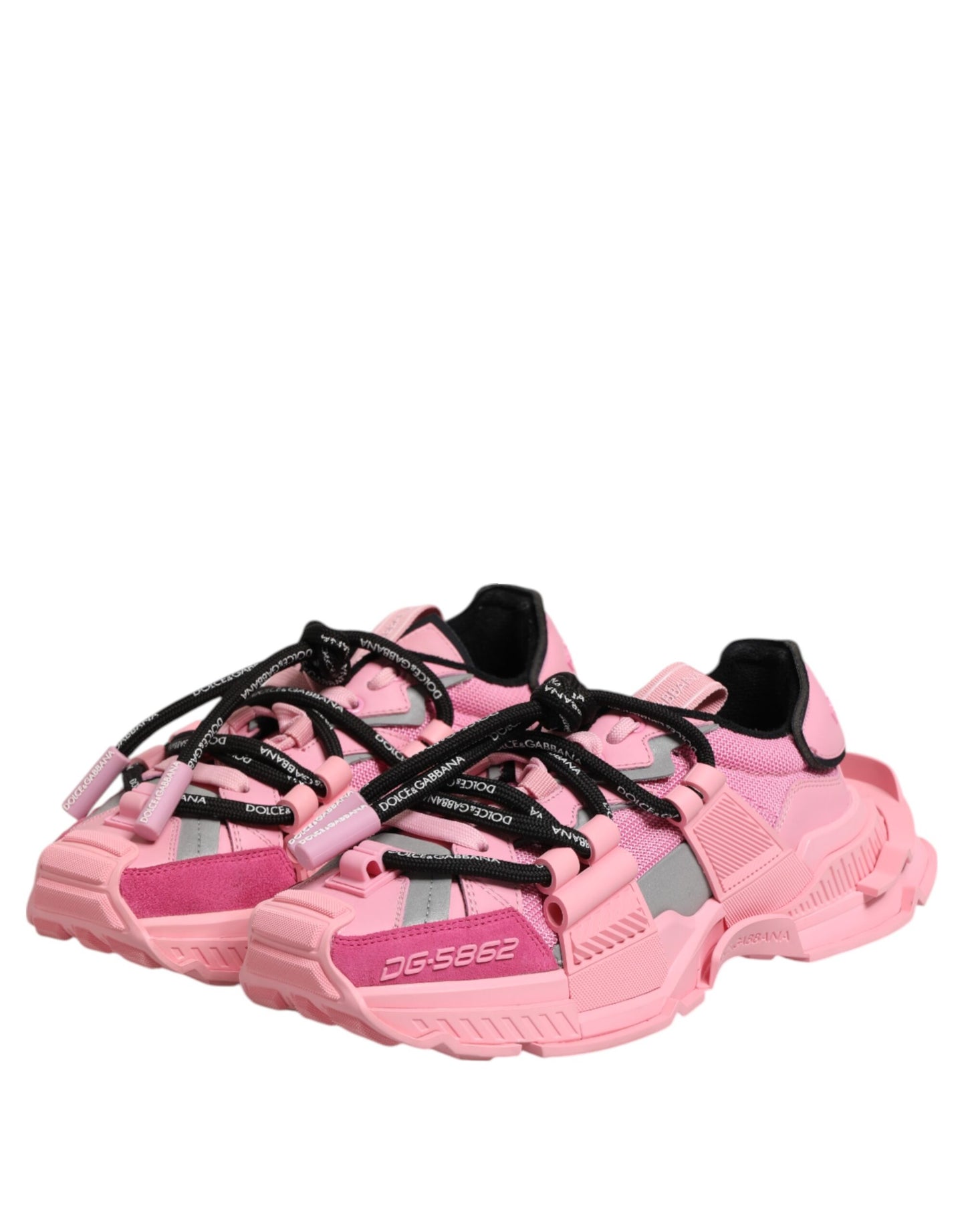 Dolce &amp; Gabbana Pink Low Top Space Women Sneakers Shoes