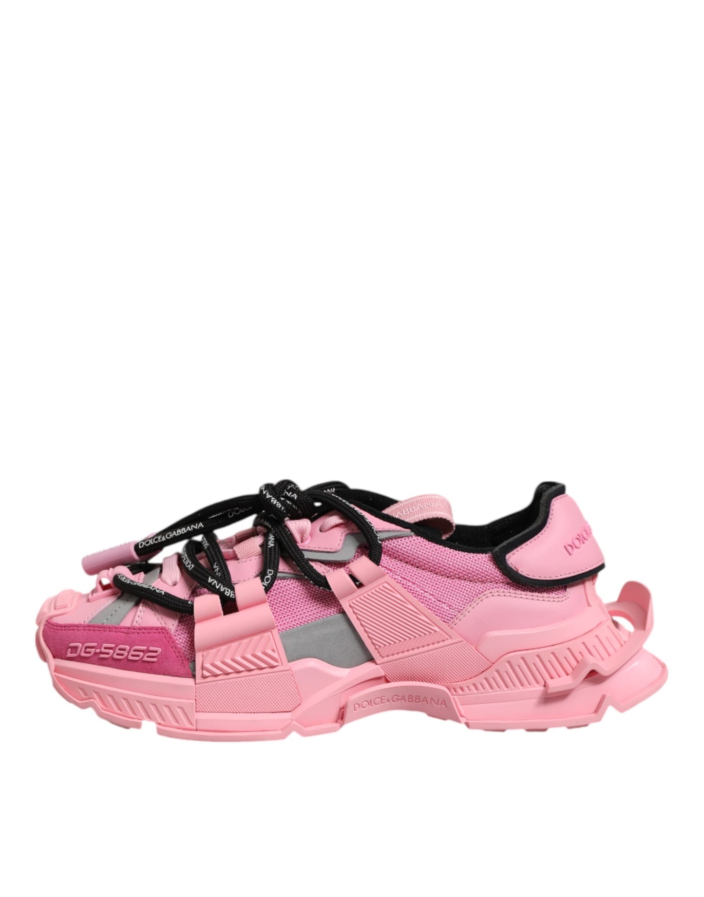 Dolce &amp; Gabbana Pink Low Top Space Women Sneakers Shoes