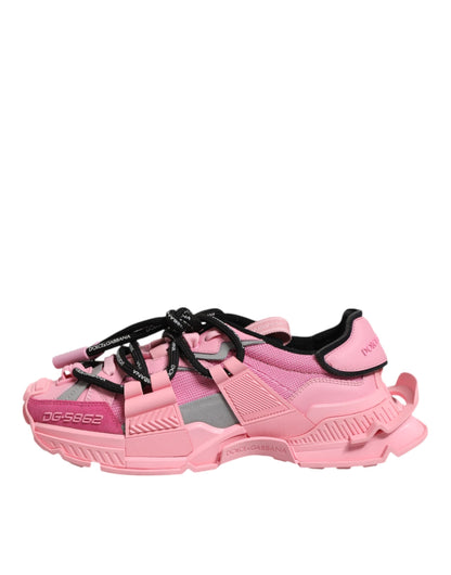 Dolce &amp; Gabbana Pink Low Top Space Women Sneakers Shoes