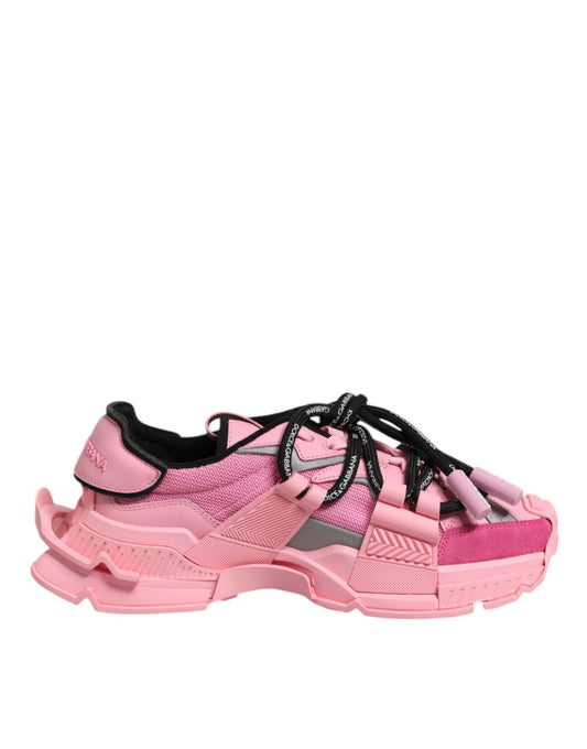 Dolce &amp; Gabbana Pink Low Top Space Women Sneakers Shoes