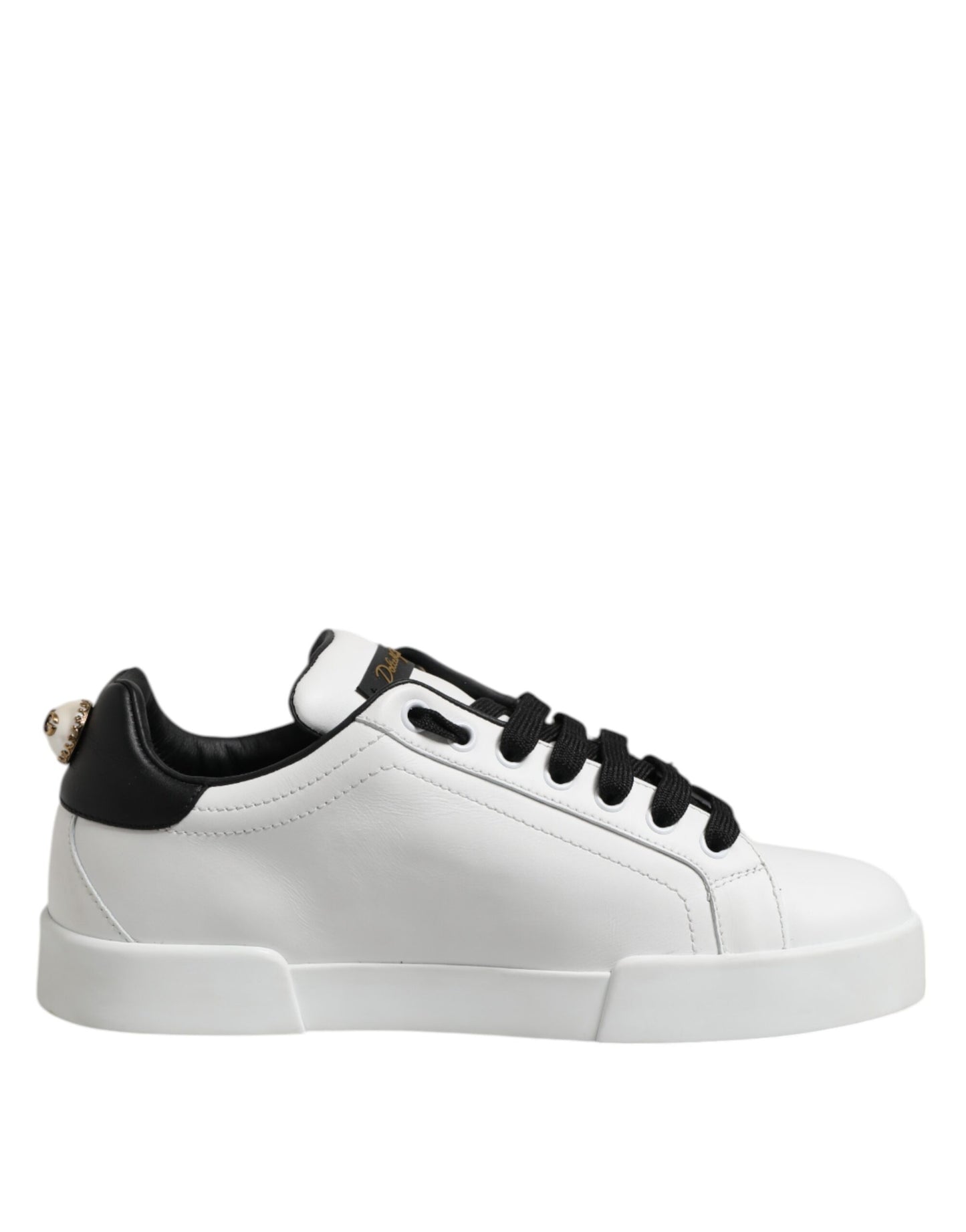Dolce & Gabbana White Leather Portofino Lace Up Sneakers Shoes - from Dolce & Gabbana