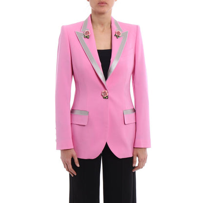 Dolce &amp; Gabbana Pink Wool Jackets &amp; Coat