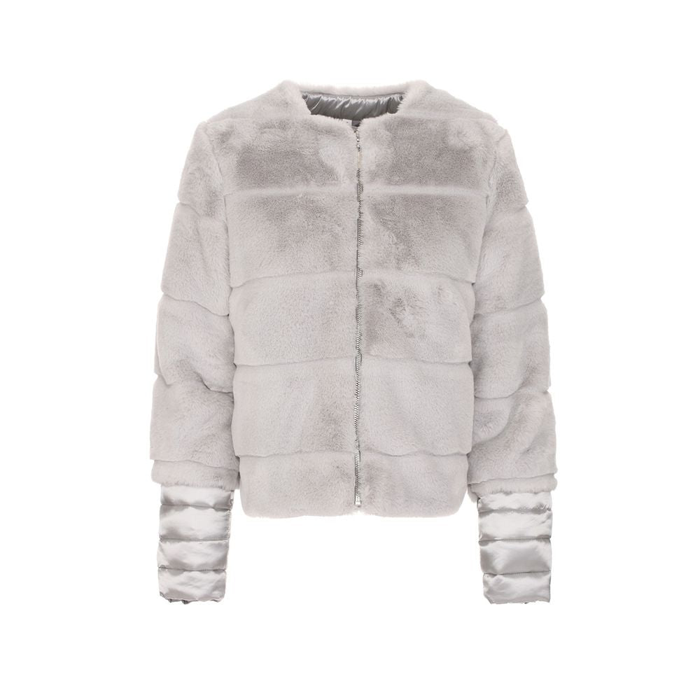 Maison Espin Gray Polyester Jackets &amp; Coat