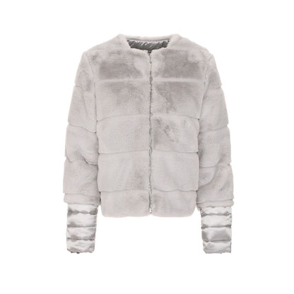 Maison Espin Gray Polyester Jackets &amp; Coat