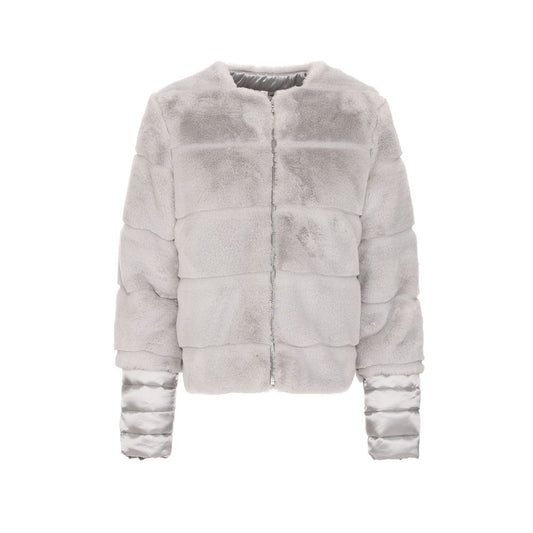 Maison Espin Gray Polyester Jackets &amp; Coat