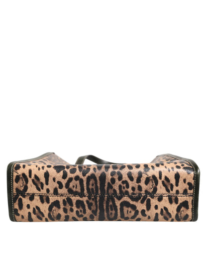 Dolce &amp; Gabbana Multicolor Leopard Shopping Tote Shoulder Women Borse Bag