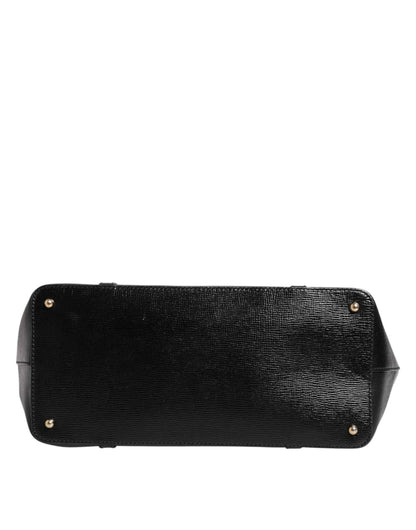 Dolce & Gabbana Black Leather Miss Escape Shopping Tote Women Borse Bag