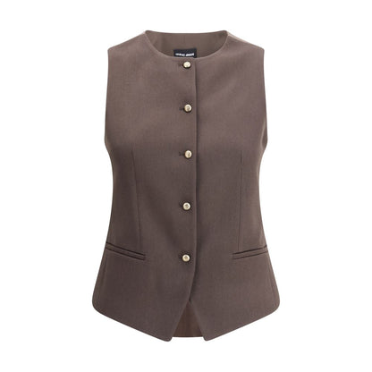 Giorgio Armani Single-breasted hemp and viscose Cardigan