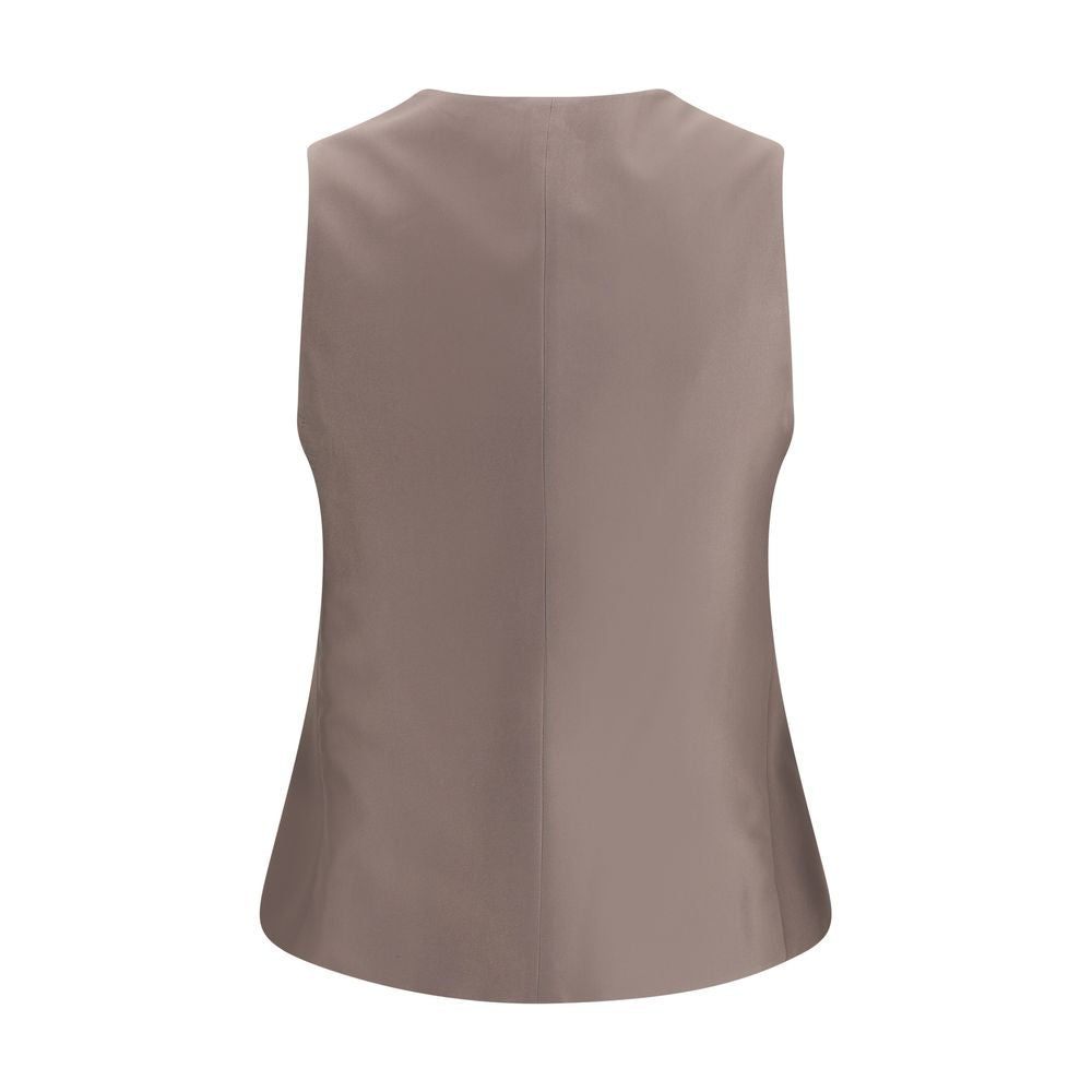 Giorgio Armani Single-breasted hemp and viscose Cardigan