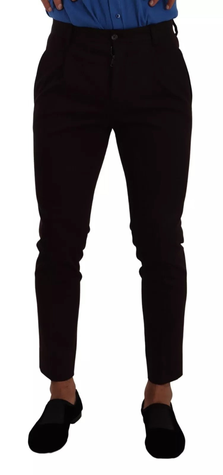 Dolce &amp; Gabbana Bordeaux Cotton Stretch Skinny Trouser