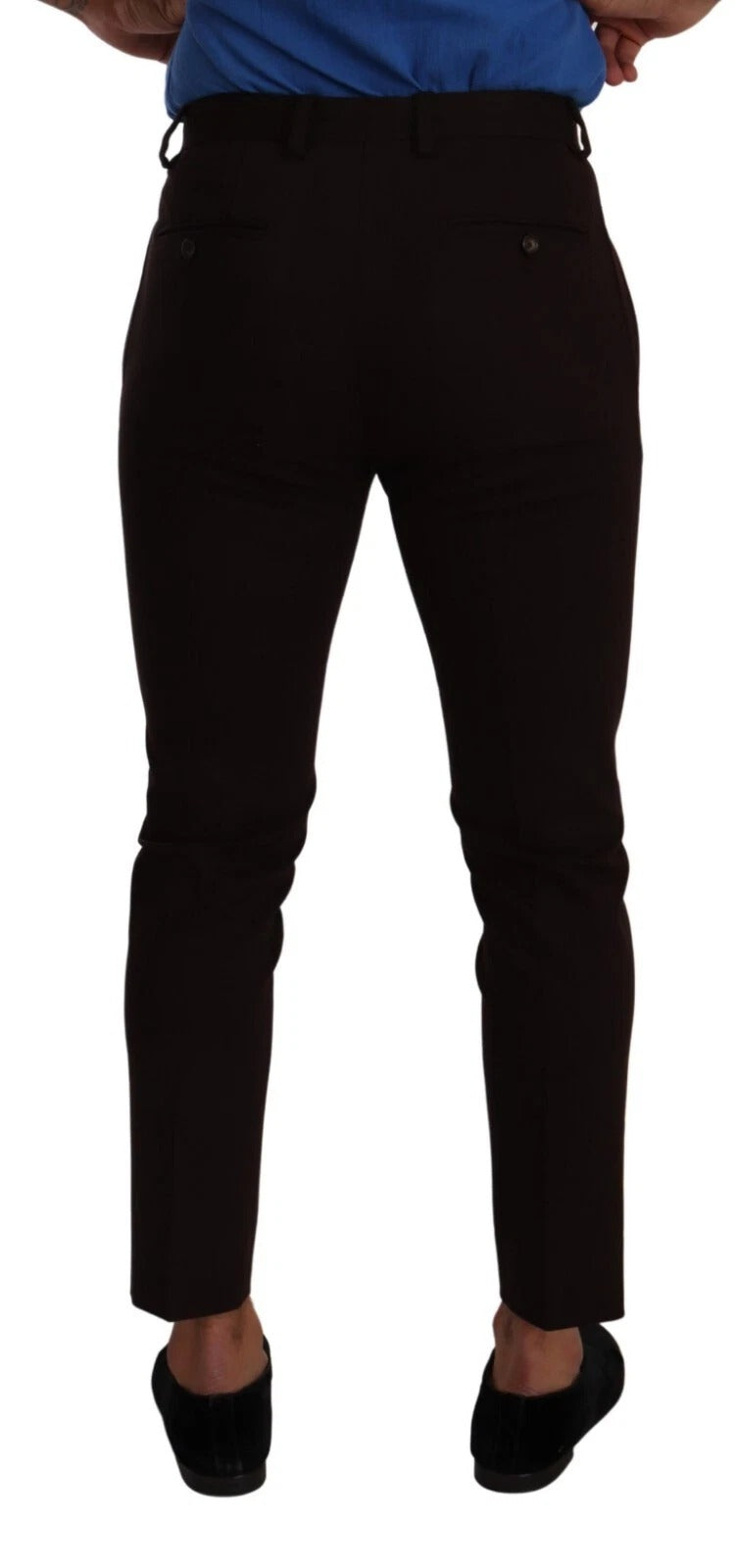 Dolce &amp; Gabbana Bordeaux Cotton Stretch Skinny Trouser