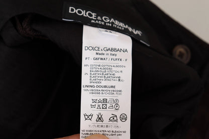 Dolce &amp; Gabbana Bordeaux Cotton Stretch Skinny Trouser