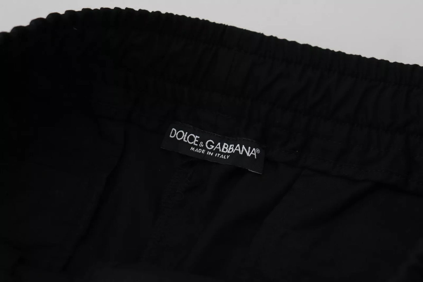 Dolce &amp; Gabbana Black Jogger Wool Jogging Trouser