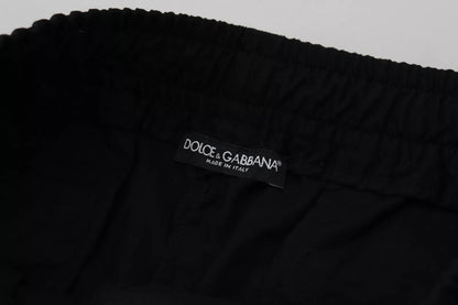 Dolce &amp; Gabbana Black Jogger Wool Jogging Trouser