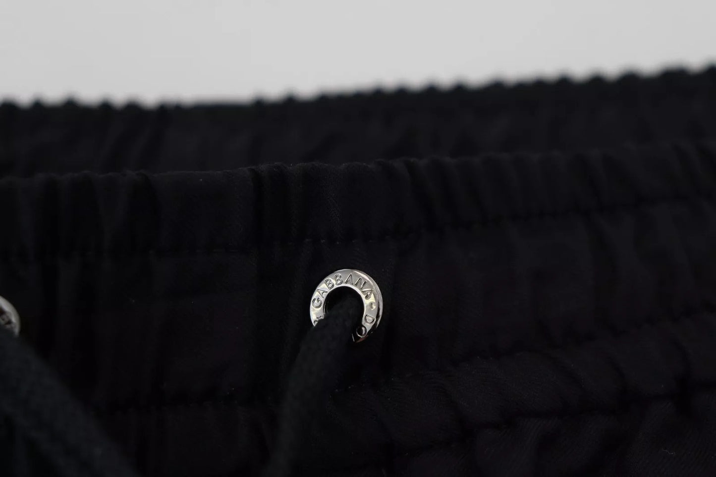 Dolce &amp; Gabbana Black Jogger Wool Jogging Trouser