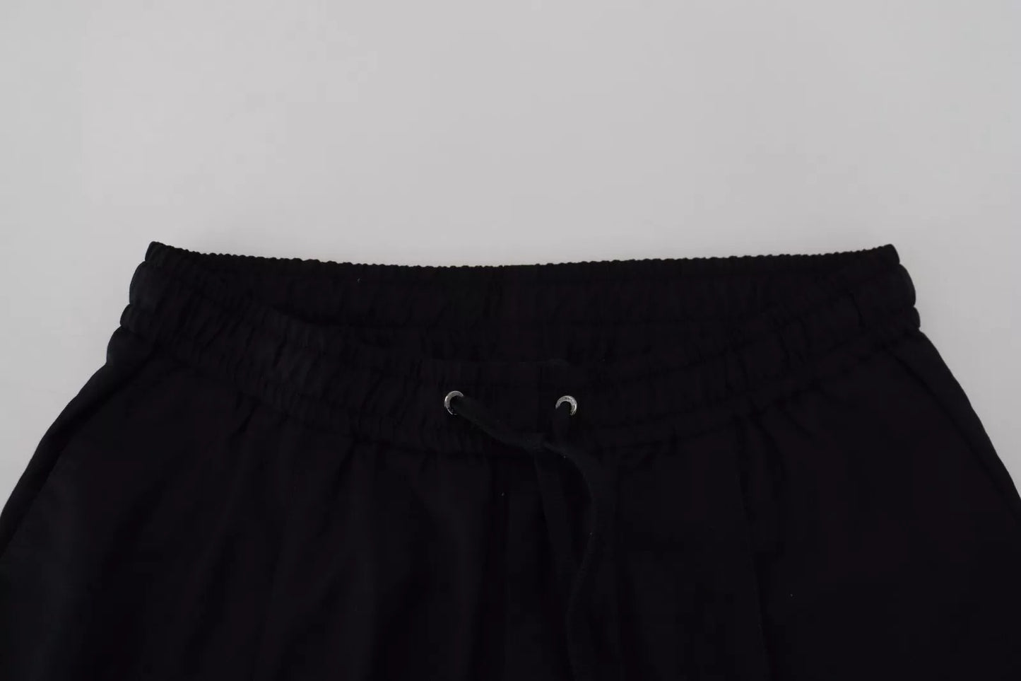 Dolce &amp; Gabbana Black Jogger Wool Jogging Trouser