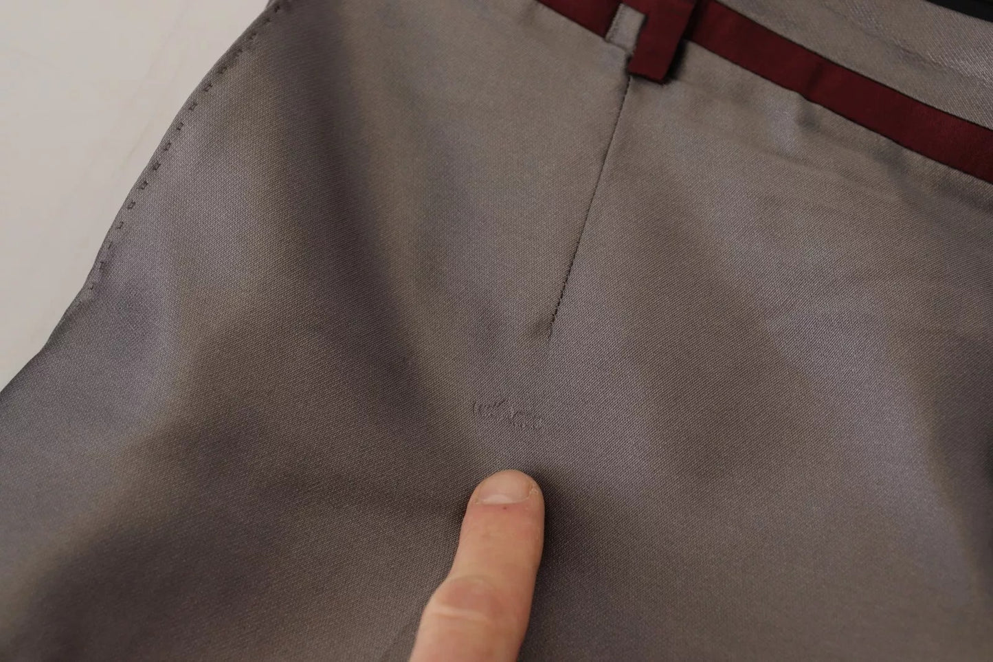 Dolce &amp; Gabbana Gray Silk Metallic Men Dress Trouser Pants