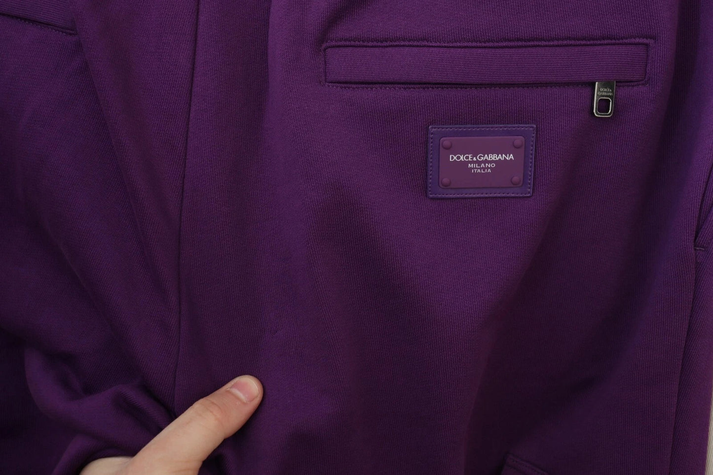 Dolce &amp; Gabbana Purple Cotton Cargo Sweatpants Jogging Pants