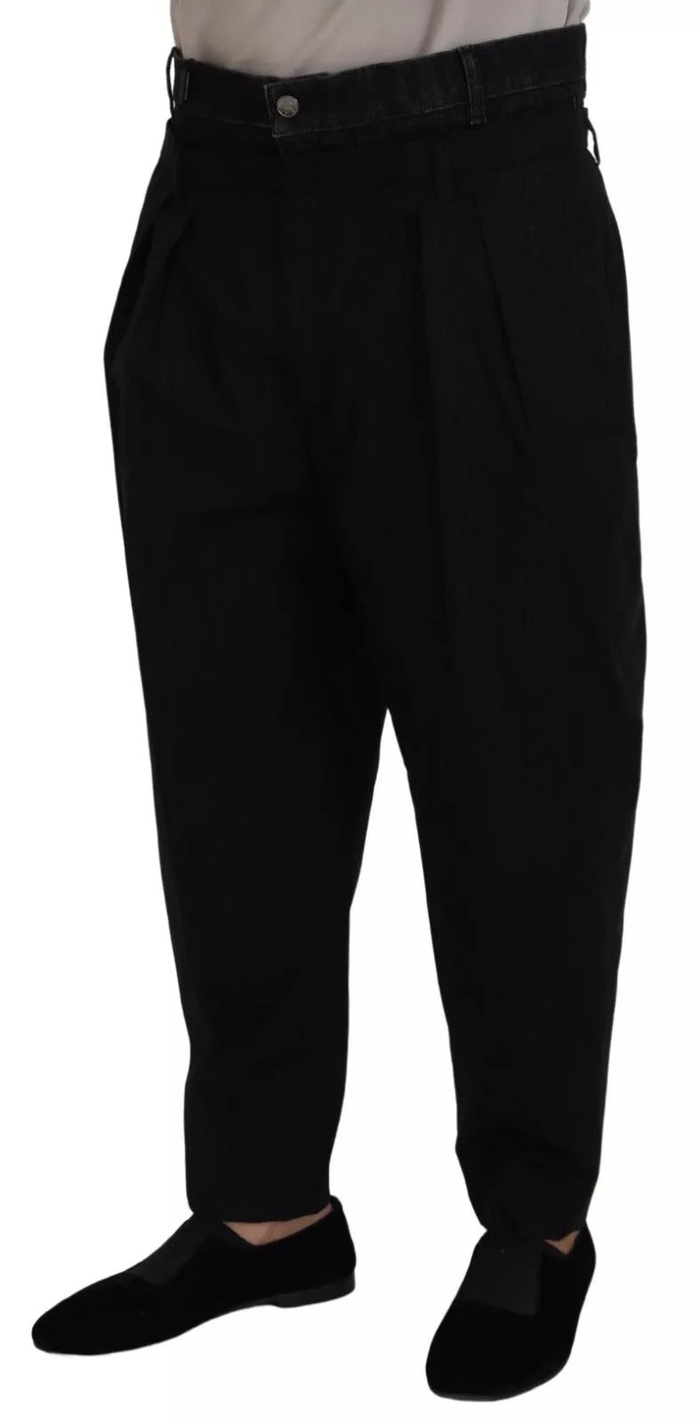 Dolce &amp; Gabbana Black CottonStretch Loose DenimTrouser Jeans