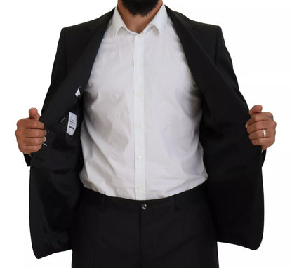 Dolce &amp; Gabbana Melange Gray Wool 2 Piece MARTINI Suit