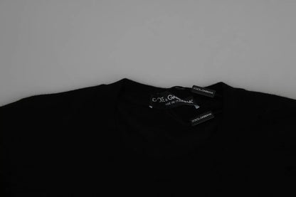 Dolce &amp; Gabbana Black Cashmere Crewneck Pullover Sweater