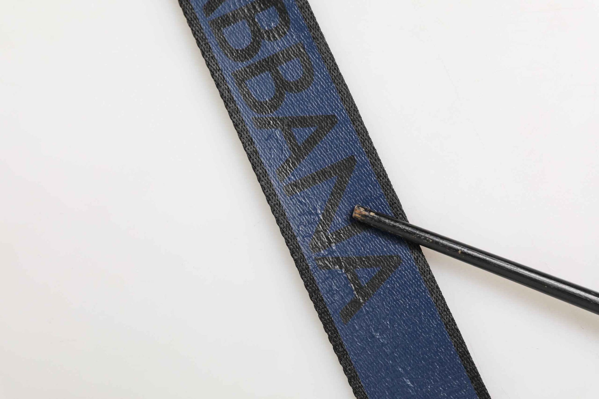 Dolce & Gabbana Black Blue DG Logo Silver Metal Buckle Belt by Dolce & Gabbana