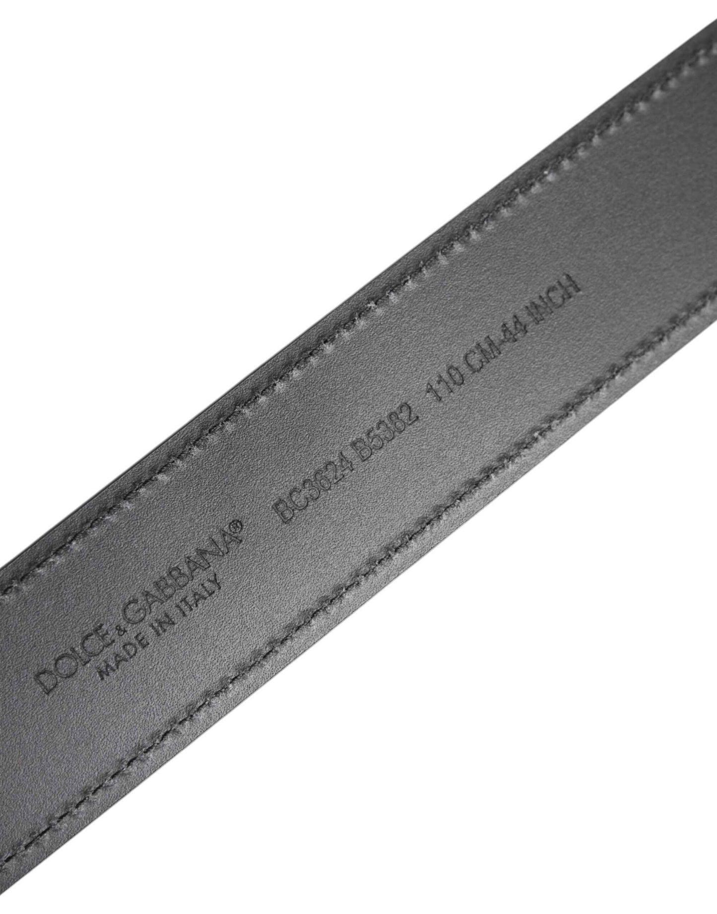 Dolce & Gabbana Black Leather Classic Metal Logo Buckle Belt