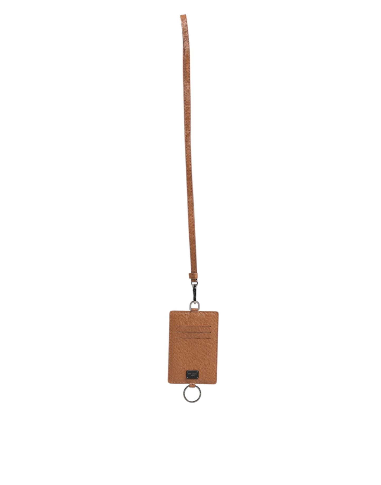 Dolce & Gabbana Dark Brown Leather Lanyard Logo Card Holder Men Wallet - from Dolce & Gabbana