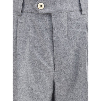 Brunello Cucinelli Cashmere-silk flannel pants