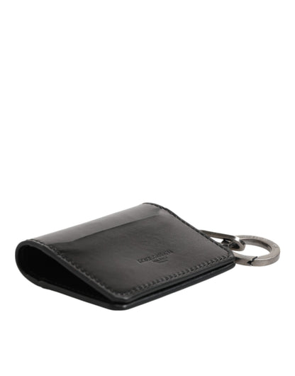 Dolce & Gabbana Wallet Black Leather Logo Embossed Key Chain Card Holder Wallet - from Dolce & Gabbana
