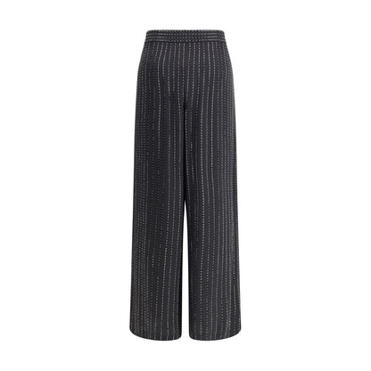 Giorgio Armani Wide-leg silk Pants with rhinestones