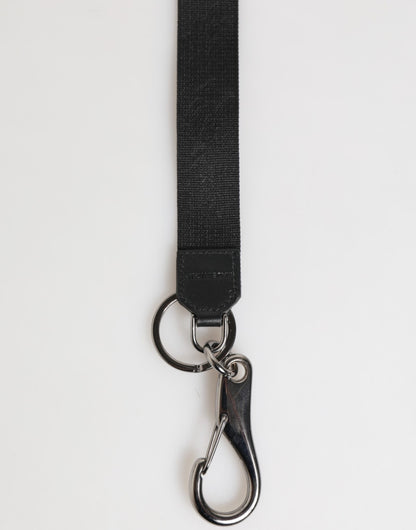 Dolce & Gabbana Black Burgundy Polyester DG Logo Men Keychain Keyring - from Dolce & Gabbana