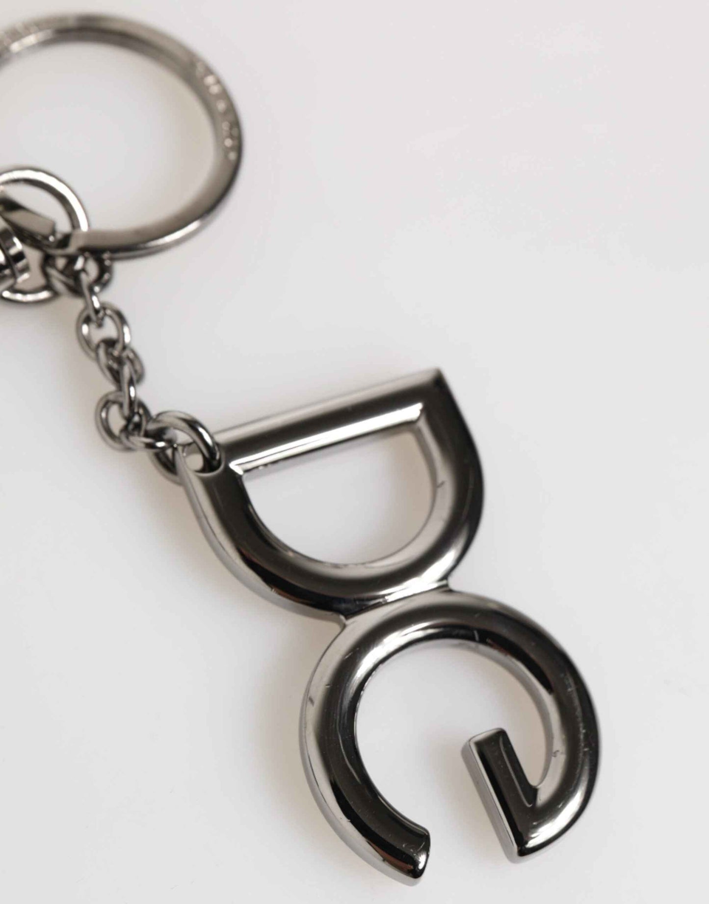 Dolce & Gabbana Silver Brass DG Logo Metal Keychain Holder Men Keyring by Dolce & Gabbana