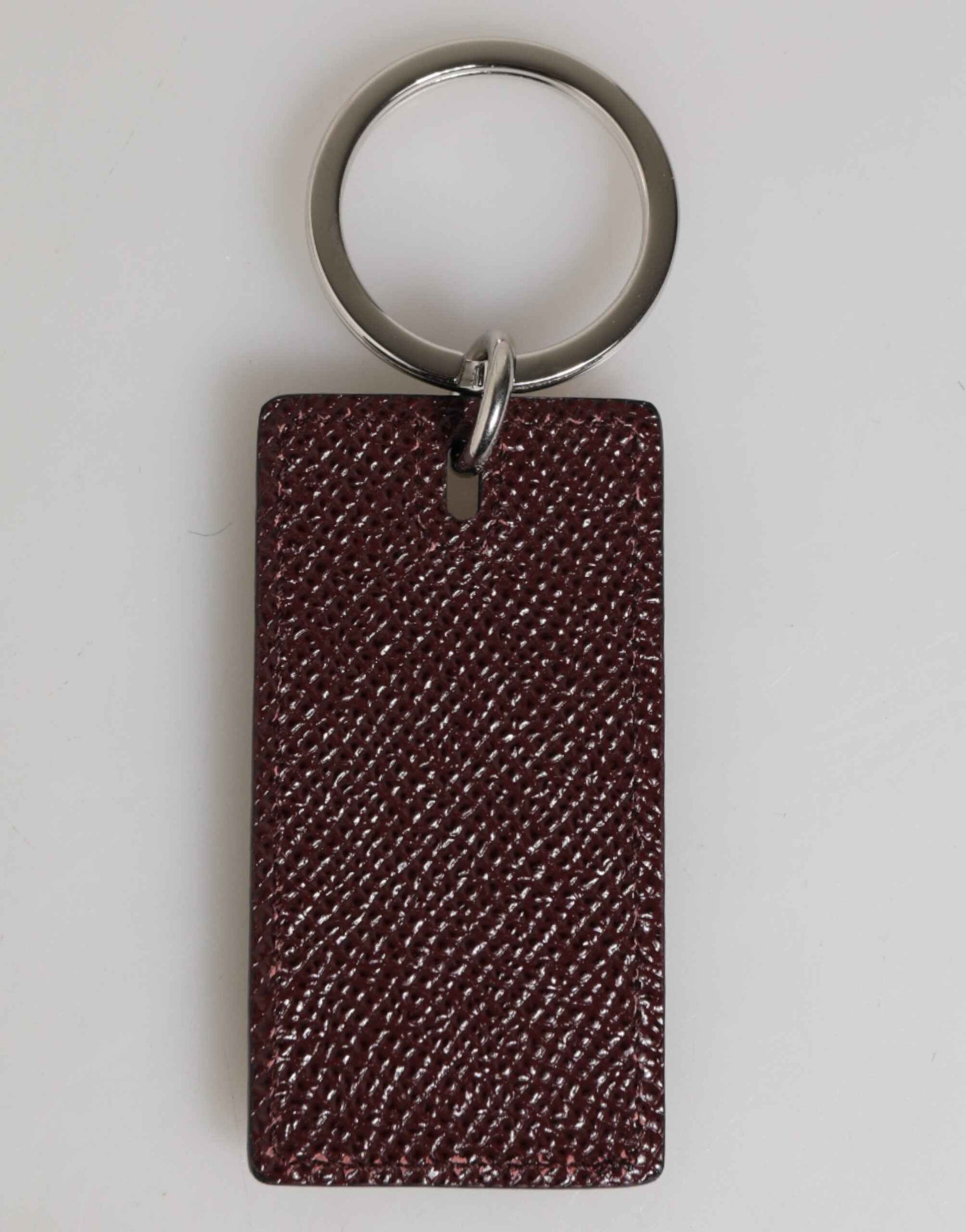 Dolce & Gabbana Dark Brown Leather Logo Metal Ring Men Keychain Keyring by Dolce & Gabbana