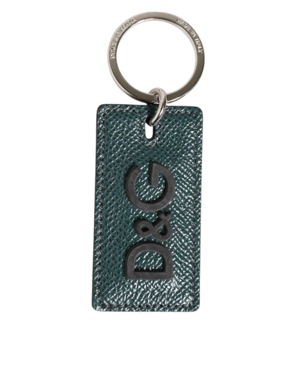 Dolce & Gabbana Army Green Leather Logo Metal Ring Men Keychain Keyring by Dolce & Gabbana