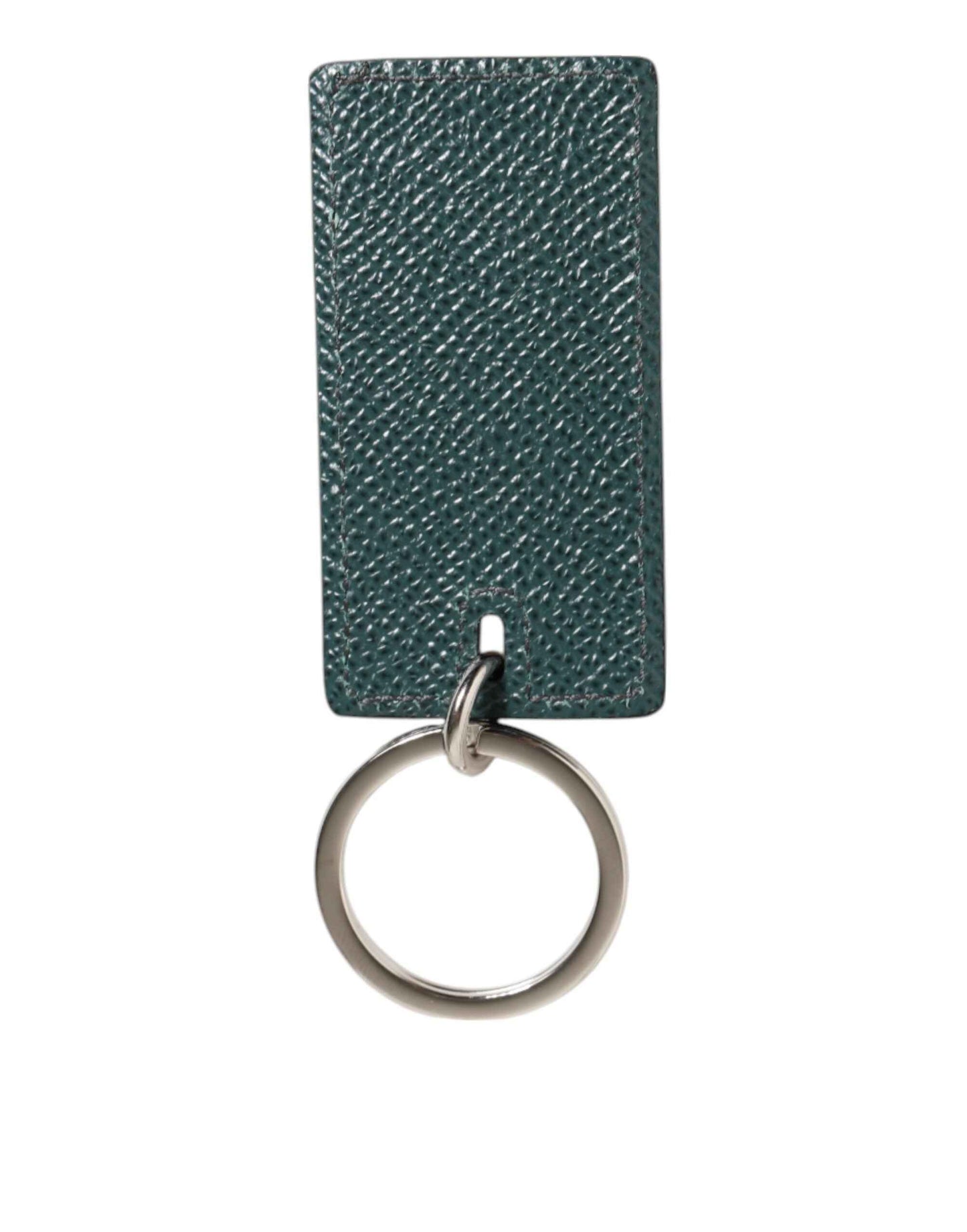 Dolce & Gabbana Army Green Leather Logo Metal Ring Men Keychain Keyring by Dolce & Gabbana