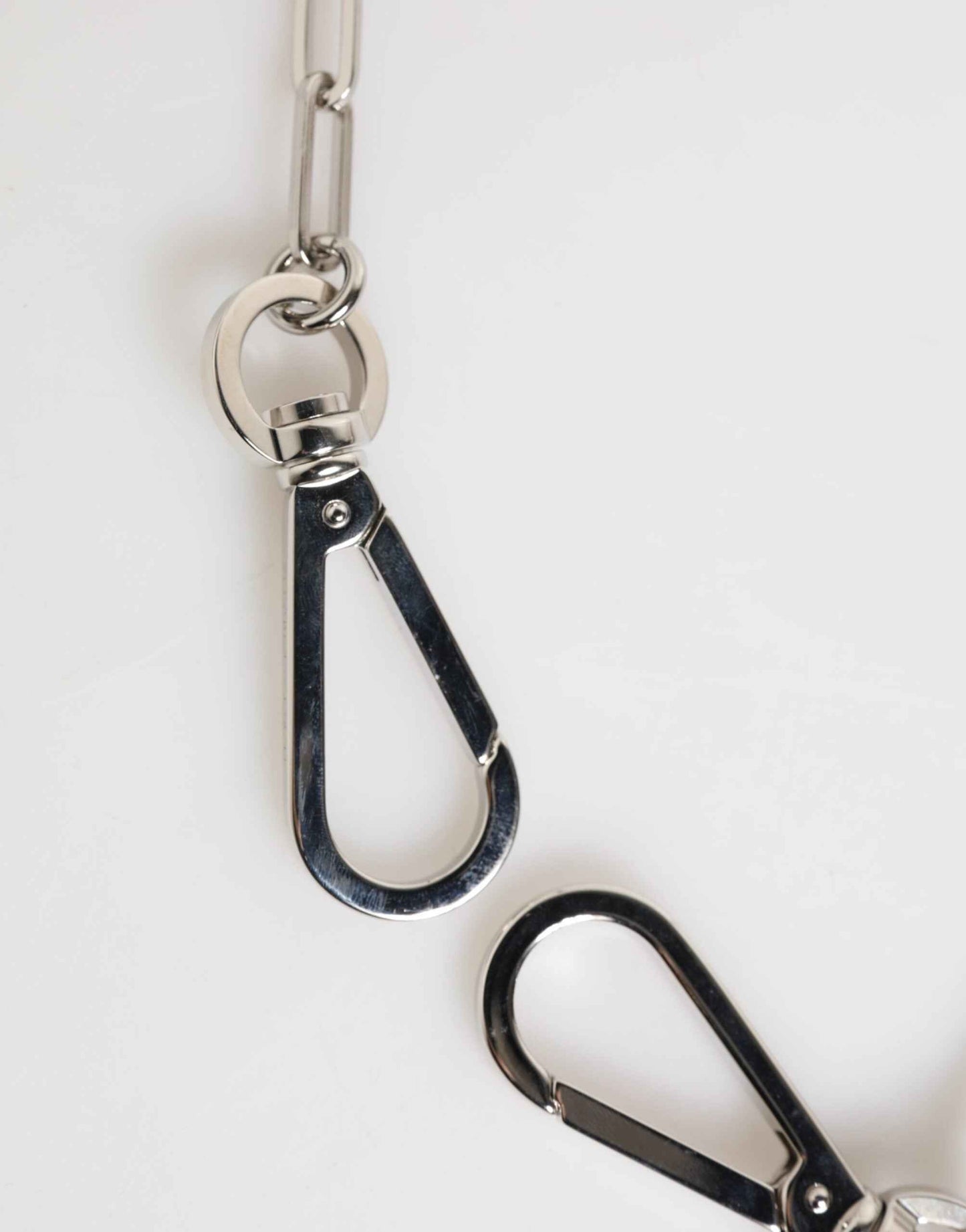 Dolce & Gabbana Silver Tone Metal Chain DG Logo Pendant Men Necklace by Dolce & Gabbana