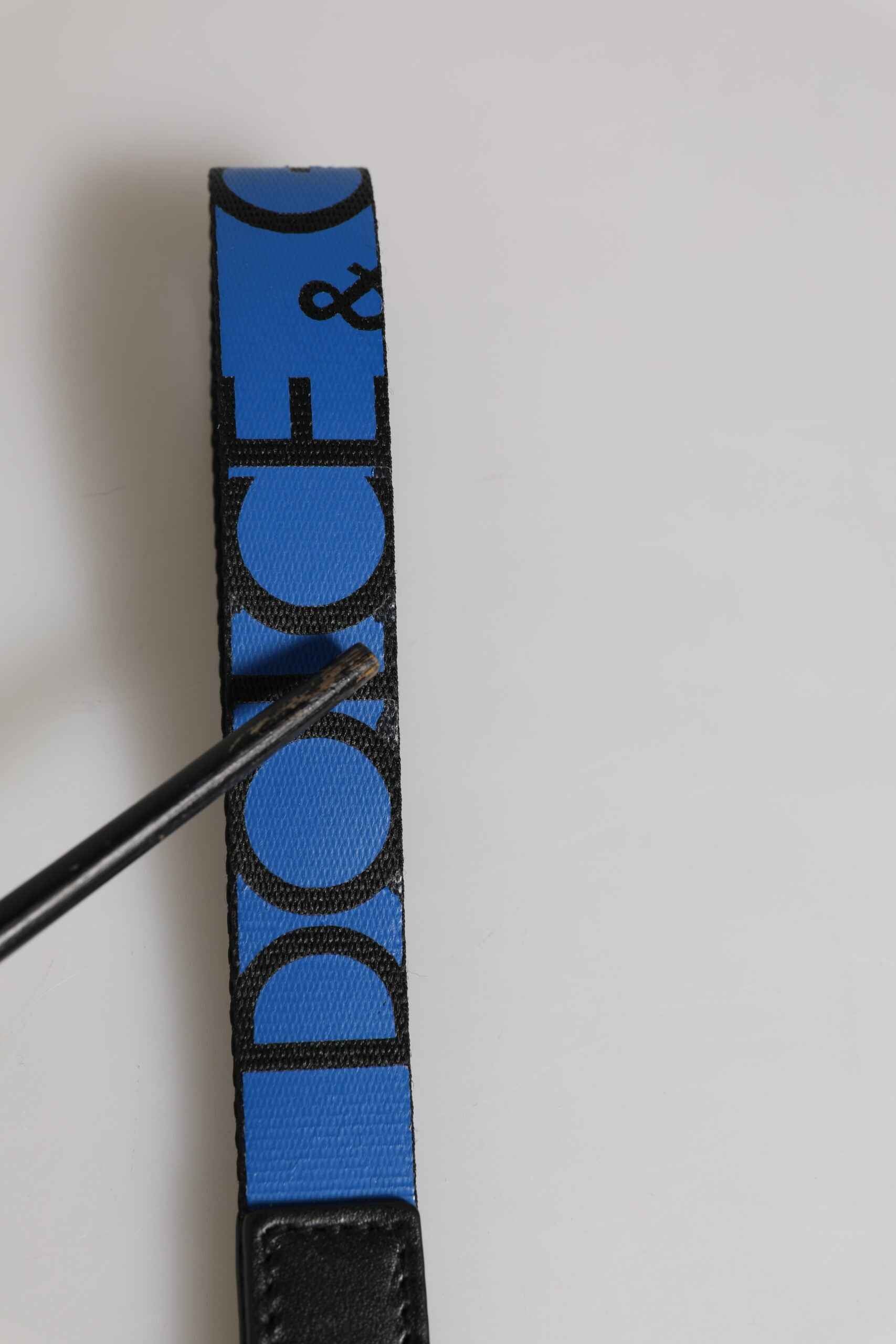 Dolce & Gabbana Blue Nylon Logo DG Crown Men's Holder Keychain Keyring by Dolce & Gabbana
