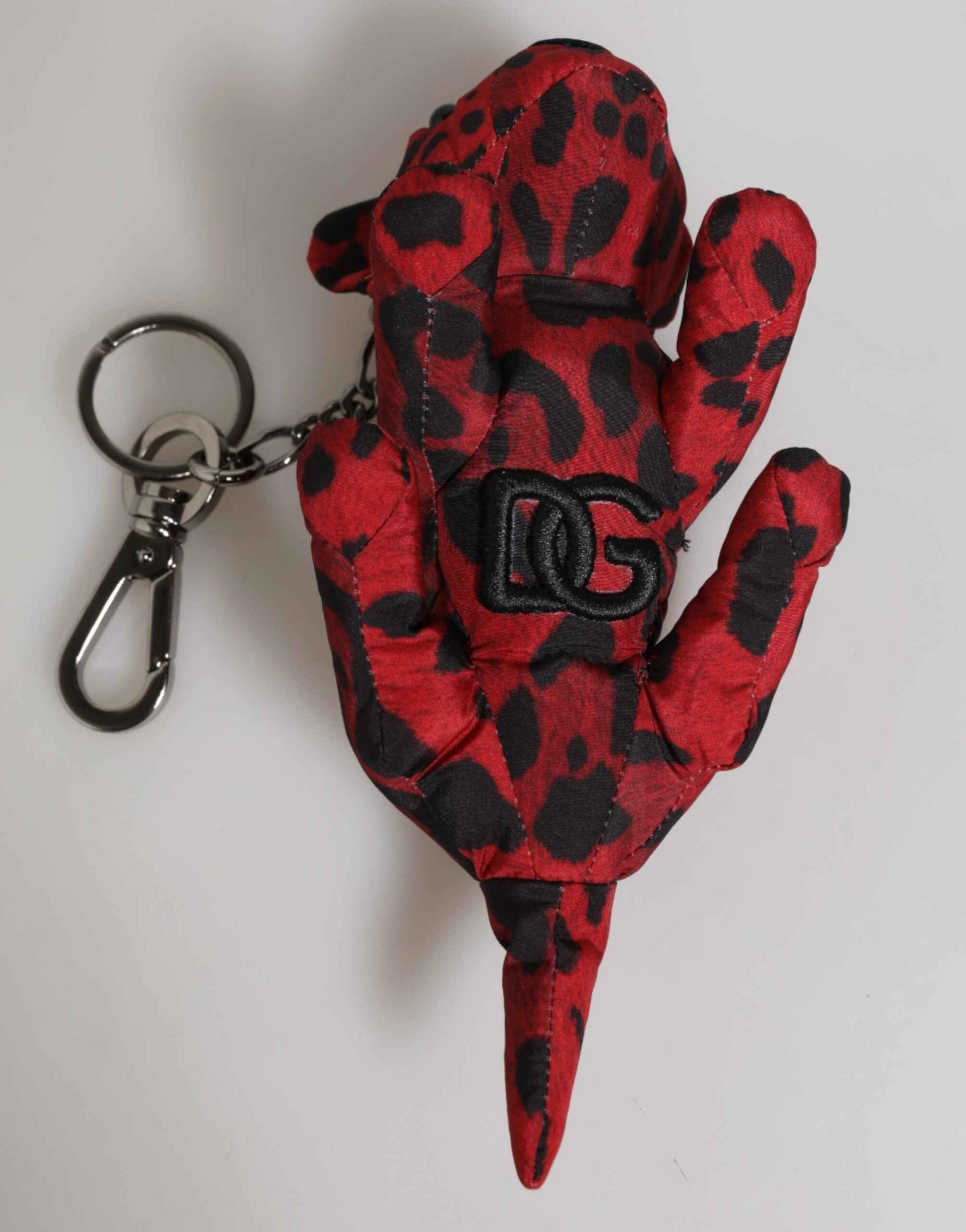 Dolce & Gabbana Red Black Polyester Animal Silhouette Keychain Keyring by Dolce & Gabbana