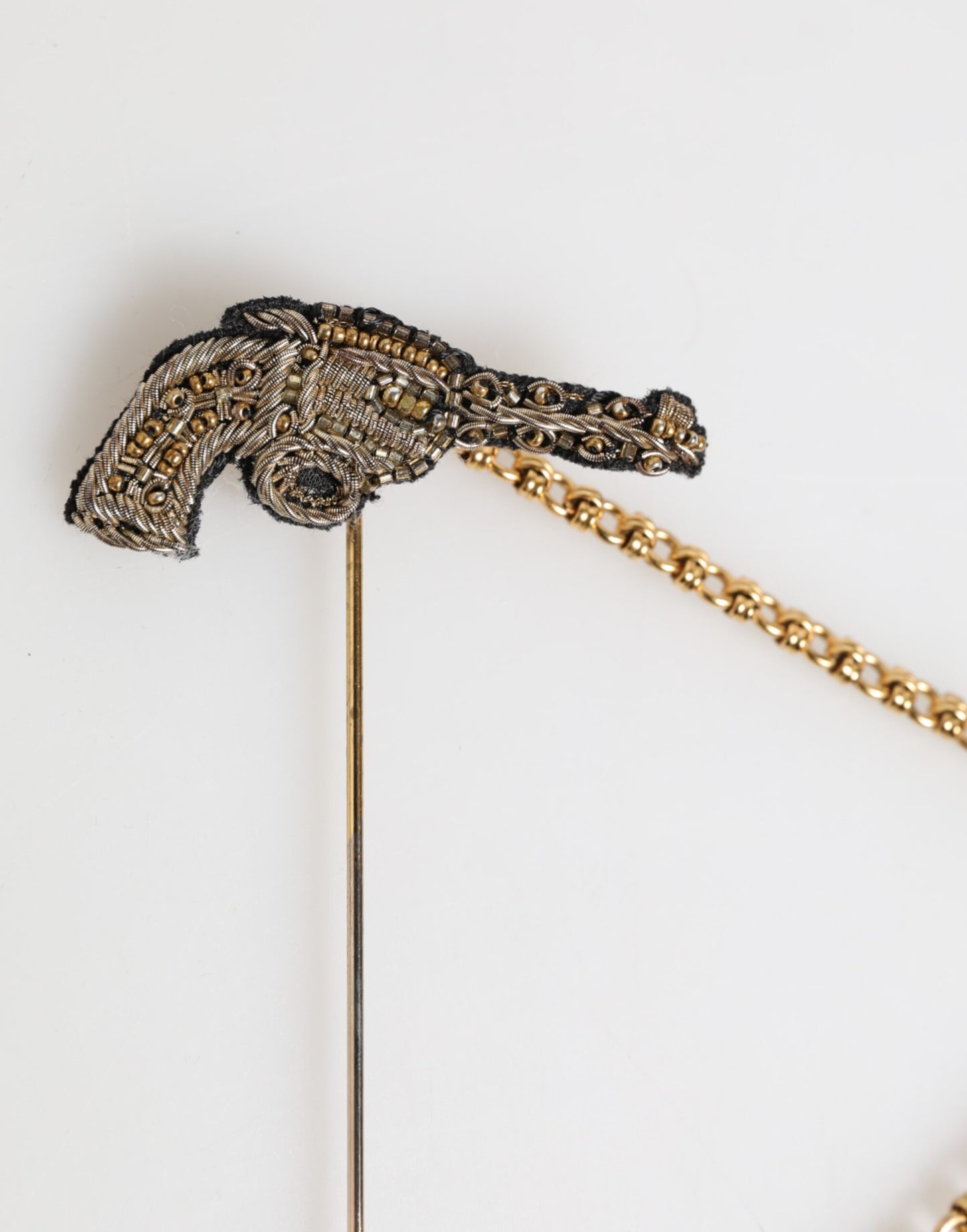 Dolce & Gabbana Lapel Pin Brass Copper Revolver Men Accessories Brooch - from Dolce & Gabbana
