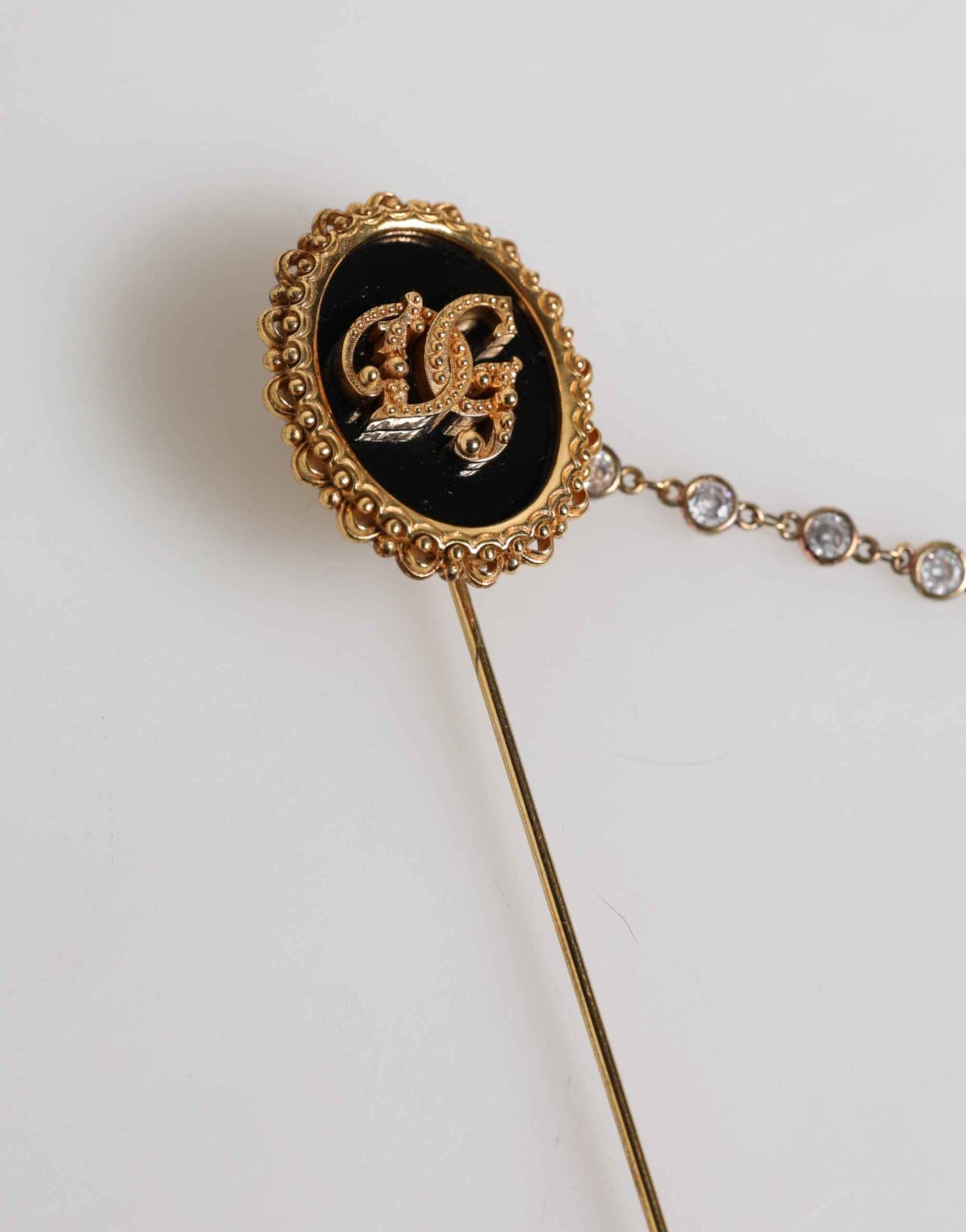 Dolce & Gabbana Lapel Pin DG Logo Gold Chain Mens Accessories Brooch by Dolce & Gabbana