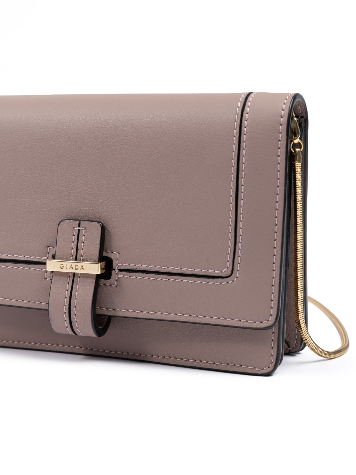 Giada Powder Pink Leather Clutch Bag - from Giada