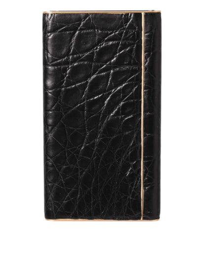 Dolce & Gabbana Black Leather Exotic Skin 3000mAh Power Bank Charger USB by Dolce & Gabbana