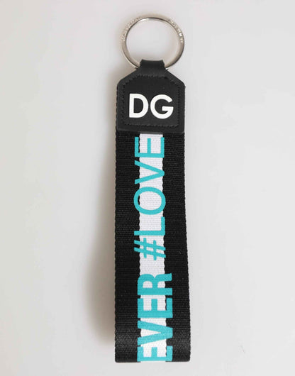 Dolce & Gabbana Multicolor Logo Polyester Brass Holder Keychain Keyring by Dolce & Gabbana
