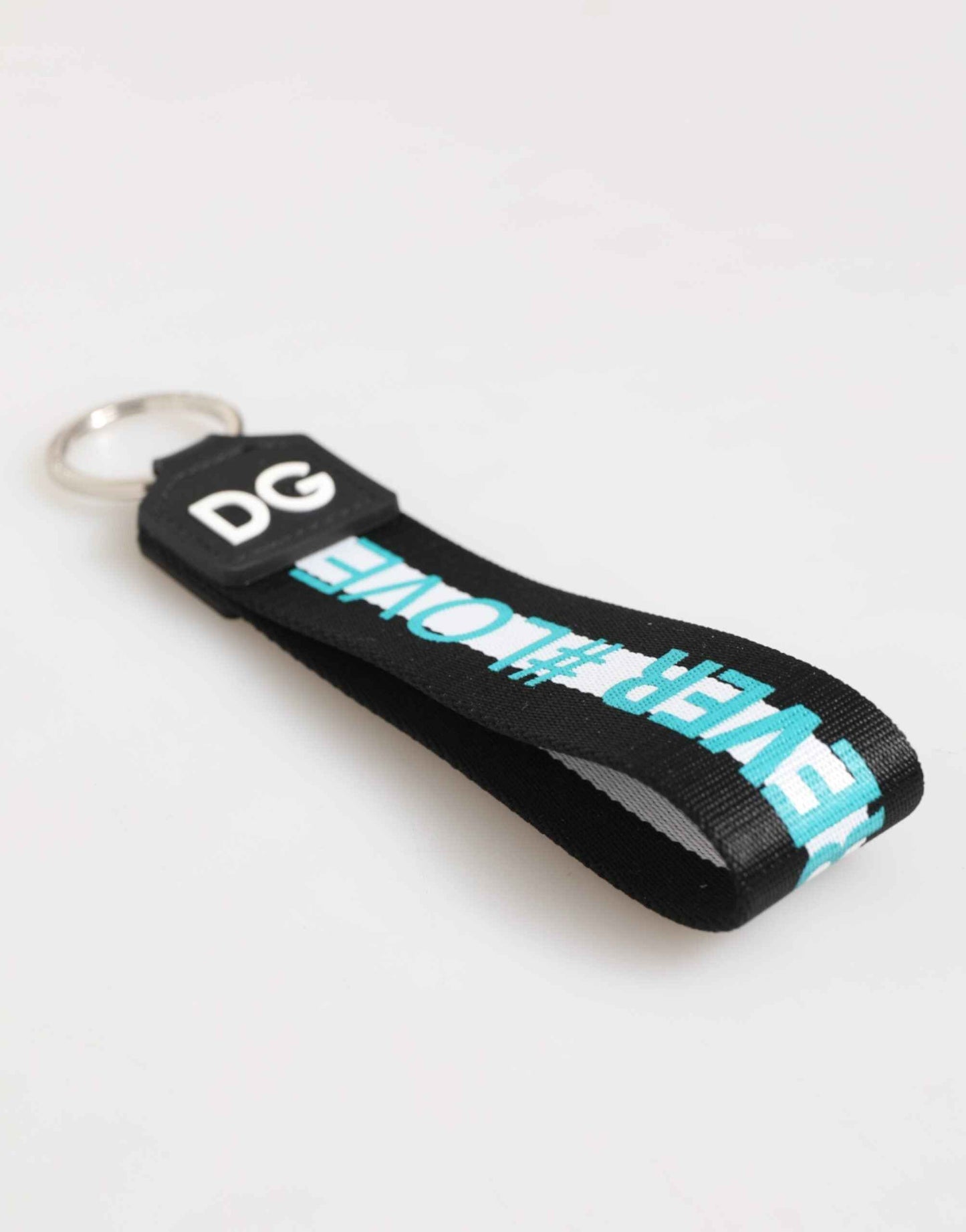 Dolce & Gabbana Multicolor Logo Polyester Brass Holder Keychain Keyring by Dolce & Gabbana