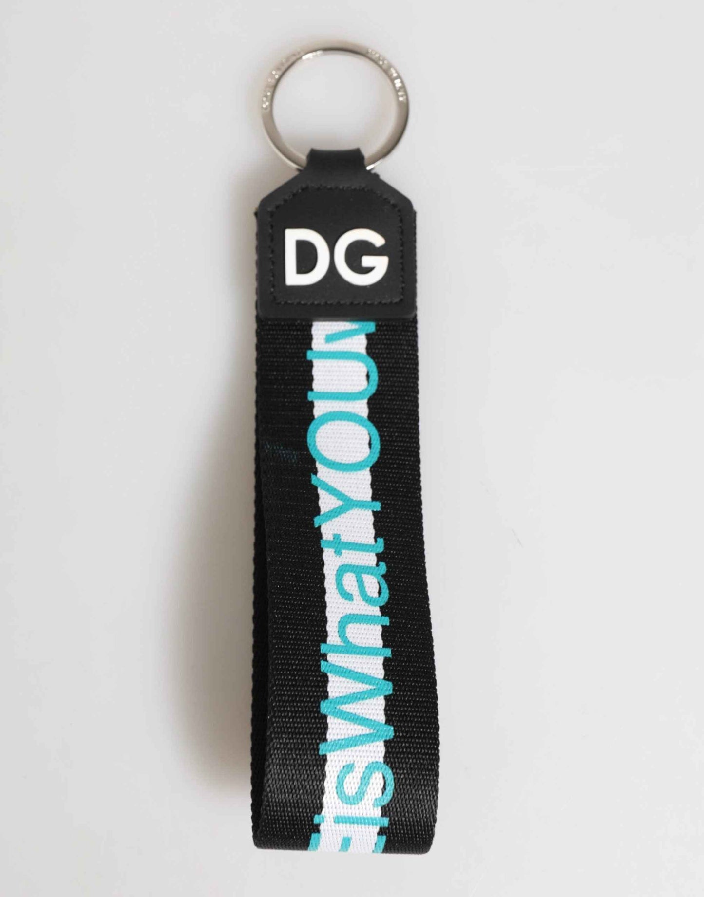 Dolce & Gabbana Multicolor Logo Polyester Brass Holder Keychain Keyring by Dolce & Gabbana